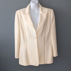 VTG Tahari White (Cream) Blazer *Flawed*